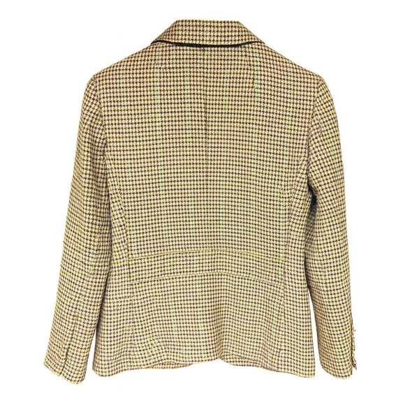 Talbots Wool Houndstooth Blazer Jacket | Size 10P | Classic Preppy Equestrian - Picture 4 of 13